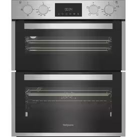 HOTPOINT DUH12D1IX 60cm Built-Under Electric Double Oven - Stainless Steel