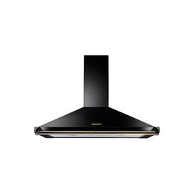 RANGEMASTER RCLAHDC110BL/B 110cm Classic Chimney Hood Black/Brass