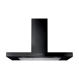 RANGEMASTER UHDF90BL/ 90cm Flat Hood Black/Chrome