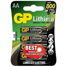 GP Lithium AA Battery GPPCL15LF005 4 Pack