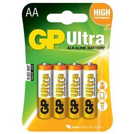 GP Ultra AA Alkaline Battery 4pk