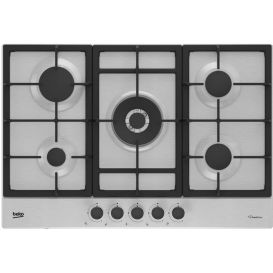 BEKO HIAW75225SXE 75cm Gas Hob with Front Knob Controls - Stainless Steel
