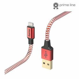 HAMA 1.5M Braided Lightning Cable Red