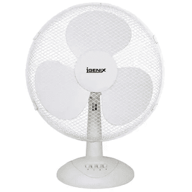 iGENIX DF1210 12" Desk Fan 2 Speed Oscillating White