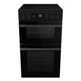 HISENSE HDCEC5C10B 50cm Double Oven Electric Cooker - Black