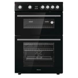HISENSE HDE3211BBUK 60cm Double Oven Electric Cooker - Black