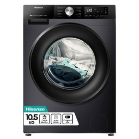 HISENSE WF3S1043BB3 10.5kg 1400 Spin Steam Washing Machine - Black