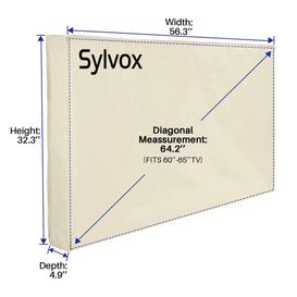 SYLVOX OT65A1COVER Waterproof Outdoor TV Cover for 60-65" TV's