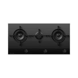 FISHER &amp; PAYKEL CG903DNGGB4 90cm 3 Burner Gas Hob - Black Glass