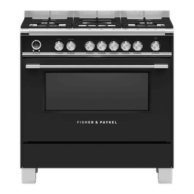 FISHER &amp; PAYKEL OR90SCG6B1 90cm Dual Fuel Range Cooker - Black