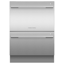 FISHER &amp; PAYKEL DD60DDFHX9 Built-Under 12 Place Settings Double Dishdrawer