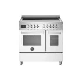 Bertazzoni Professional 90cm Range Cooker Twin Oven Electric Induction White PRO95I2EBIT