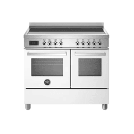 Bertazzoni Professional 100cm Range Cooker Twin Oven Electric Induction White PRO105I2EBIT