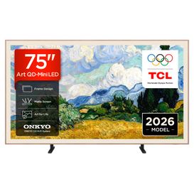 TCL 75A400 PRO-UK 75" 4K Ultra HD QD-Mini LED AI Art TV - Black