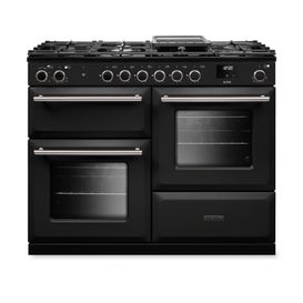 RANGEMASTER AURAO110DFPCBL/BN1 Aura 110 Dual Fuel Charcoal Black with Brushed Nickel Trim