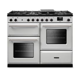RANGEMASTER AURAO110DFPWHT/BN1 Aura 110 Dual Fuel White with Brushed Nickel Trim