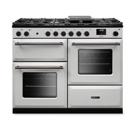 RANGEMASTER AURAO110DFPWHT/YX1 Aura 110 Dual Fuel White with Onyx Trim
