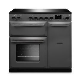RANGEMASTER AURA90EIPSLT/YX1 Aura 90 Induction Range Cooker Slate with Onyx Trim