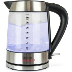 Kitchen Perfected E1401BS 1.7L Illuminated Glass Kettle