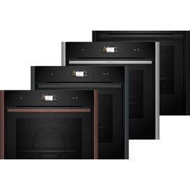 NEFF B69VS7KY0 N90 Built-In Electric Single Oven + Steam Flex Design, Pyrolitic
