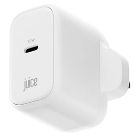 Juice 70W USB-C Fast Charger Plug for MacBook, Laptop White