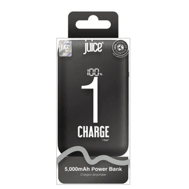 Juice JUI-PBANK-1-ECO-INT-BLK Power Bank 1 - 5000mAh Black