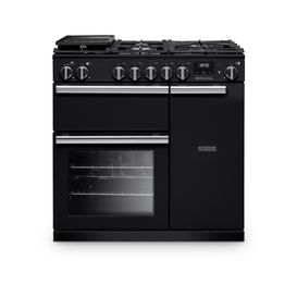RANGEMASTER PR90DFPCBL/CM1 Professional 90 Dual Fuel Charcoal Black with Chrome Trim