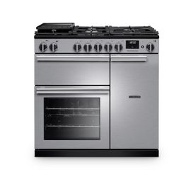 RANGEMASTER PR90DFSTST/CM1 Professional 90 Dual Fuel Stainless Steel with Chrome Trim
