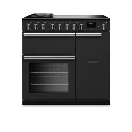 RANGEMASTER PRDL90EIPCBL/CM1 Professional Deluxe 90 Induction Charcoal Black with Chrome Trim