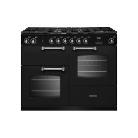 RANGEMASTER COTO110DFPCBL/CM1 Cotswold 110 Dual Fuel Charcoal Black with Chrome Trim