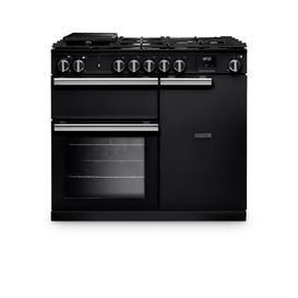 RANGEMASTER PR100DFPCBL/CM1 Professional 100 Dual Fuel Charcoal Black with Chrome Trim