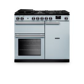 RANGEMASTER PR100DFPMSB/CM1 Professional 100 Dual Fuel Misty Blue with Chrome Trim