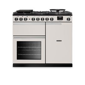 RANGEMASTER PRDL100DFPIVY/CM1 Professional Deluxe 100 Dual Fuel Ivory with Chrome Trim