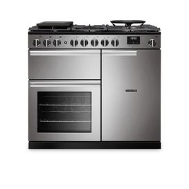 RANGEMASTER PRDL100DFSTST/CM1 Professional Deluxe 100 Dual Fuel Stainless Steel with Chrome Trim