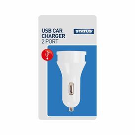 STATUS 2 USB In Car Charger 12V 2.4mA White