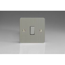VARILIGHT Ultraflat 1 Gang 10A Switch Brushed Steel