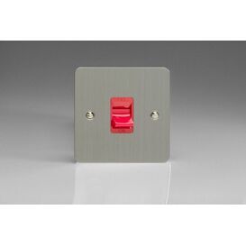 VARILIGHT Ultraflat 1 Gang 45a Cooker Swt. Brushed Steel