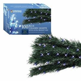 100 LED Chaser Christmas Lights Blue