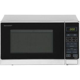 SHARP R272SLM 800W 20L Capacity Solo Microwave Silver
