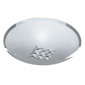 SEARCHLIGHT Flush Light with Square Crystal Window
