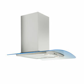 CULINA UBLED60SS 60cm Curved Glass Hood With RGB LED Stainless Steel