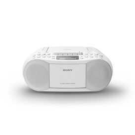 SONY CFDS70W CD/Cassette/Radio Boombox White 2 x 1.7w RMS 30 Radio Presets