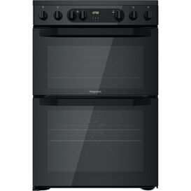 HOTPOINT HDM67V9CMBUK Electric 60cm Double Oven - Black