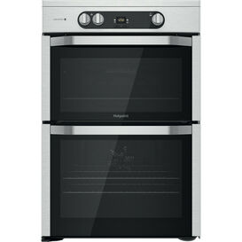 HOTPOINT HDM67I9H2CX 60cm Electric Double Oven with Induction Hob - Stainless Steel