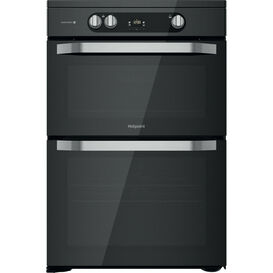HOTPOINT HDM67I9H2CB Induction Electric 60cm Double Oven - Black