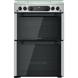 HOTPOINT HDM67G0CCXUK 60cm Gas Double Oven Stainless Steel