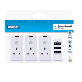 STATUS SREMSOC3PK 3 Pack Remote Control 13A Sockets