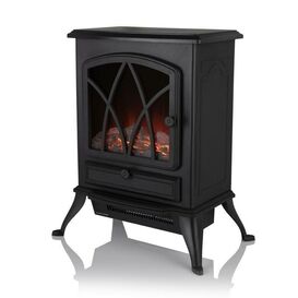 WARMLITE WL46018 2kW Electric Flame Effect Fire Electric Stove Black