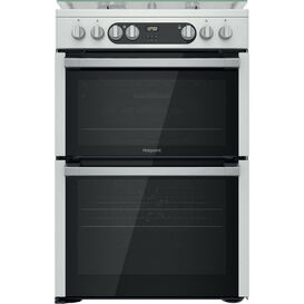 HOTPOINT HDM67G9C2CX 60cm Dual Fuel Double Cooker Stainless Steel