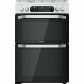 HOTPOINT HDM67G9C2CW 60cm Dual Fuel Double Cooker White